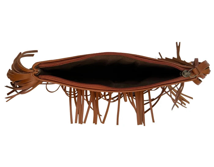 Celeste Hair-On Leather Sling Bag for Women | Western Fringe Crossbody & Clutch