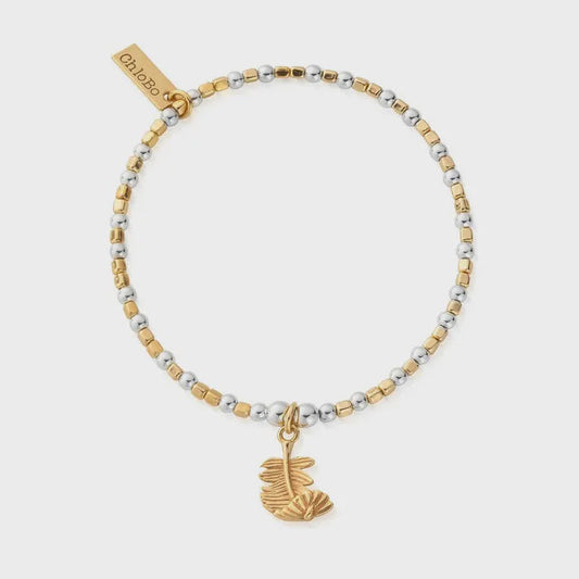 ChloBo Gold and Silver Curved Feather Bracelet