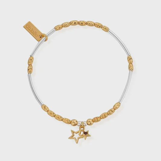 ChloBo Gold and Silver Double Star Bracelet