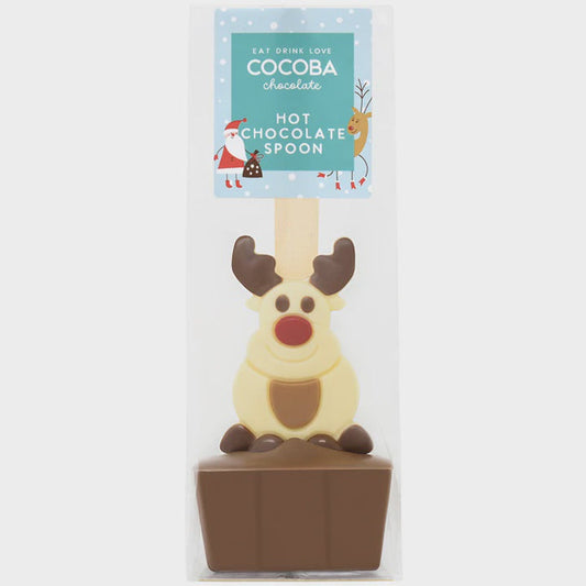 Christmas Character Hot Chocolate Spoon Reindeer