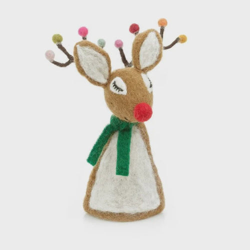 Christmas Felt Tree Topper - Sassy Rudolph