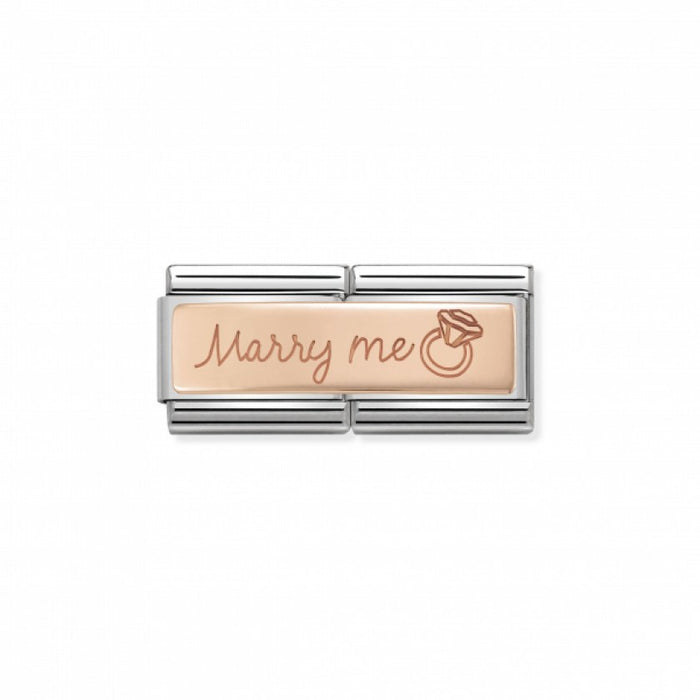 Classic Double Link 9K Rose Gold Marry Me Charm