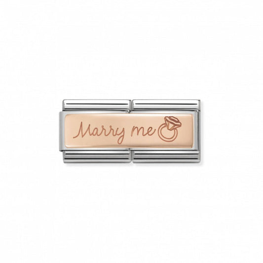 Classic Double Link 9K Rose Gold Marry Me Charm