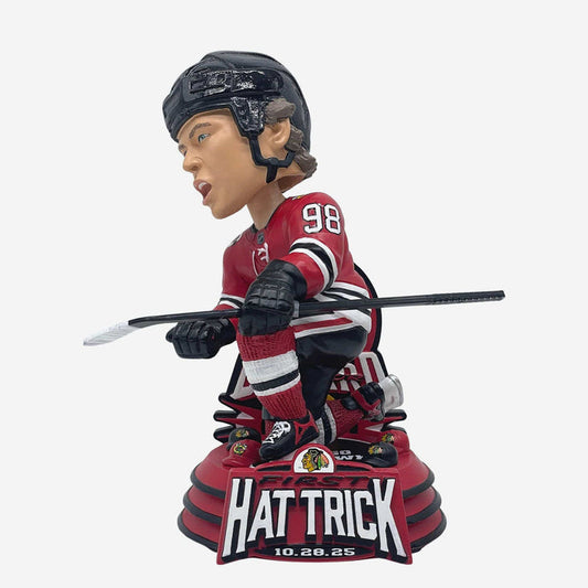 Connor Bedard Chicago Blackhawks First NHL Hat Trick NHL Bobblehead
