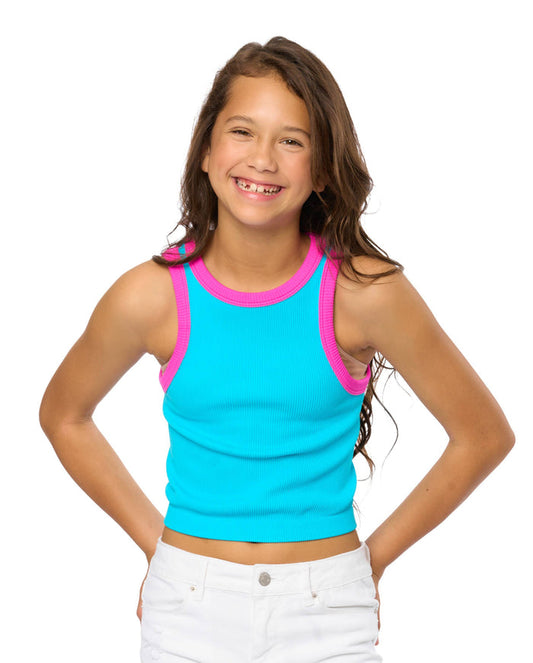 Contrast Trim Sleeveless Top - Girls 10-14