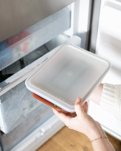 Cook & Freeze - Rectangular glass dish with special freezer lid compatible air fryer
