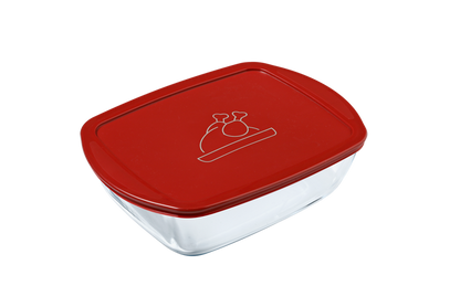 Cook & Store - Rectangular dish with red lid - special meat