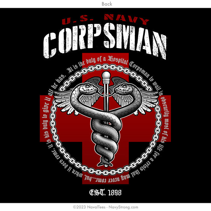 "Corpsman Caduceus" Tee | Black