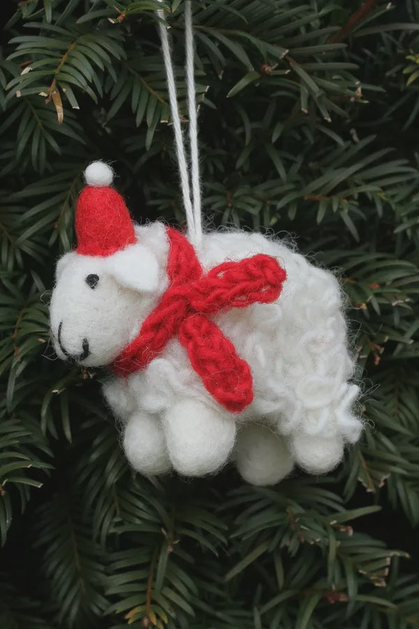 Cosy Sheep Christmas Decoration