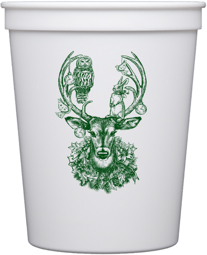 Customizable Christmas Deer 16oz Cups