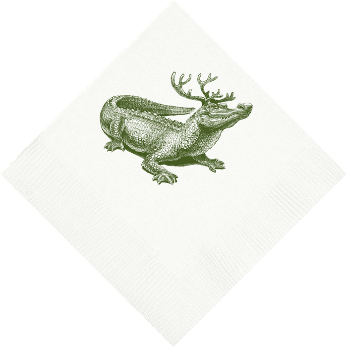 Customizable Christmas Gator Beverage Napkins