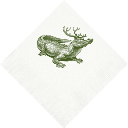 Customizable Christmas Gator Beverage Napkins