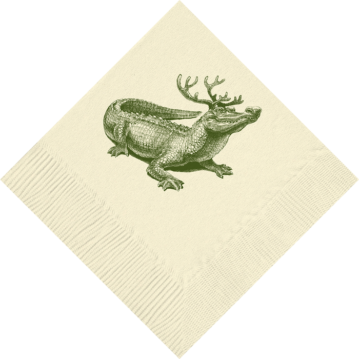 Customizable Christmas Gator Beverage Napkins