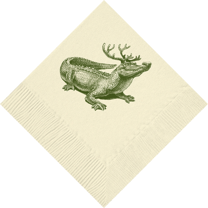 Customizable Christmas Gator Beverage Napkins