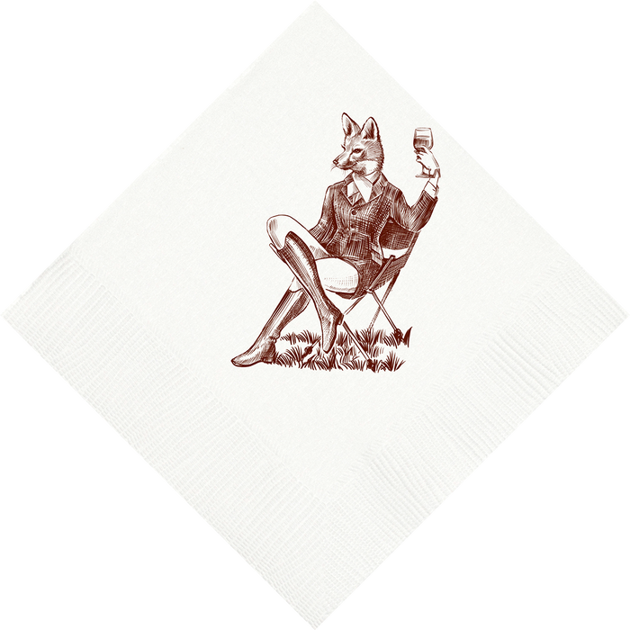 Customizable Fox Hunt Beverage Napkins
