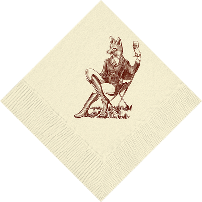 Customizable Fox Hunt Beverage Napkins