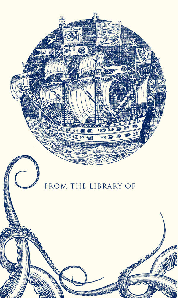 Customizable 'From the Library of' Octopus Bookplate Stickers