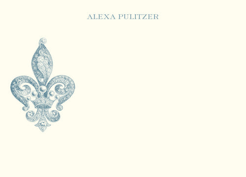 Customizable Jewel Fleur de Lis A6 Notes