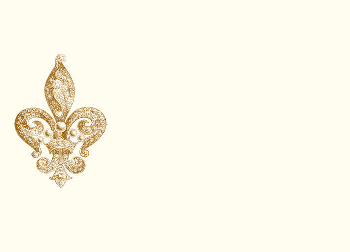Customizable Jewel Fleur de Lis A6 Notes