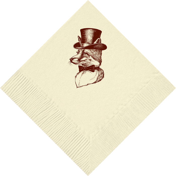 Customizable Mr Fox Beverage Napkins