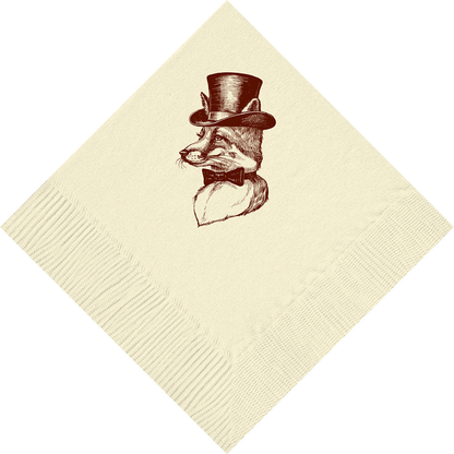 Customizable Mr Fox Beverage Napkins