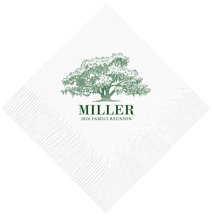 Customizable Oak Tree Beverage Napkins