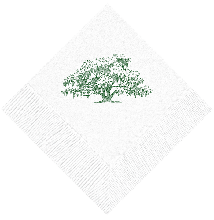 Customizable Oak Tree Beverage Napkins