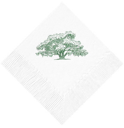 Customizable Oak Tree Beverage Napkins