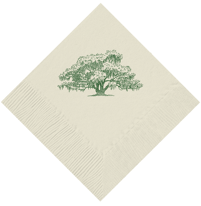 Customizable Oak Tree Beverage Napkins
