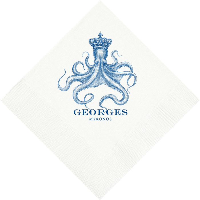 Customizable Royal Octopus Beverage Napkins