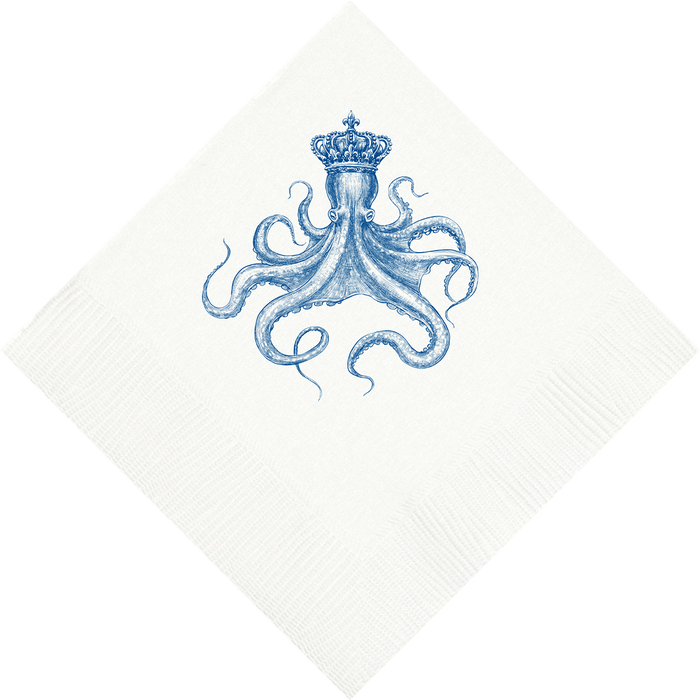 Customizable Royal Octopus Beverage Napkins