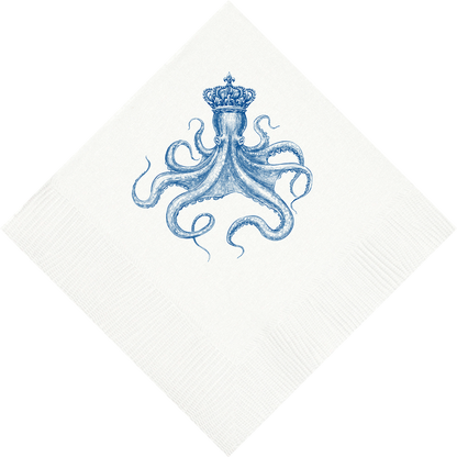 Customizable Royal Octopus Beverage Napkins