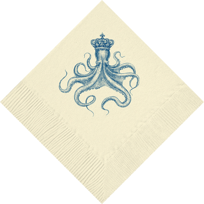 Customizable Royal Octopus Beverage Napkins