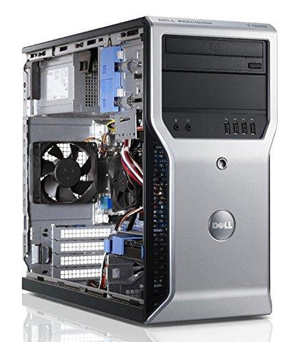 Dell Precision T1600 Workstation - Intel Xeon 3.1GHz Quad Core Processor E3-1225 (up to 3.4GHz), 8GB DDR3, 120GB SSD + 500GB HDD, DVD, Intel HD Graphics P3000, Windows 10 Professional, Keyboard/Mouse - Coretek Computers