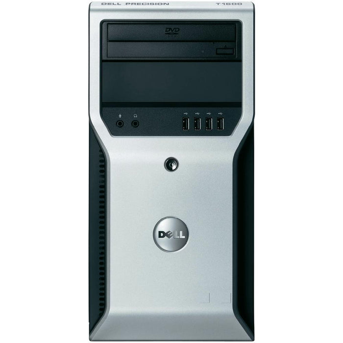 Dell Precision T1600 Workstation - Intel Xeon 3.1GHz Quad Core Processor E3-1225 (up to 3.4GHz), 8GB DDR3, 120GB SSD + 500GB HDD, DVD, Intel HD Graphics P3000, Windows 10 Professional, Keyboard/Mouse - Coretek Computers