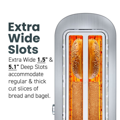 Digital Long Slot 4 Slice Toaster