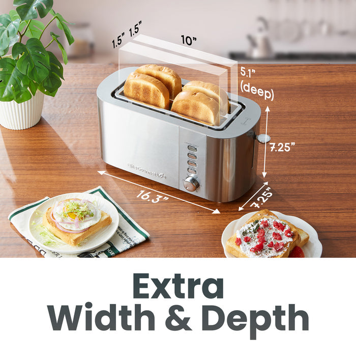 Digital Long Slot 4 Slice Toaster