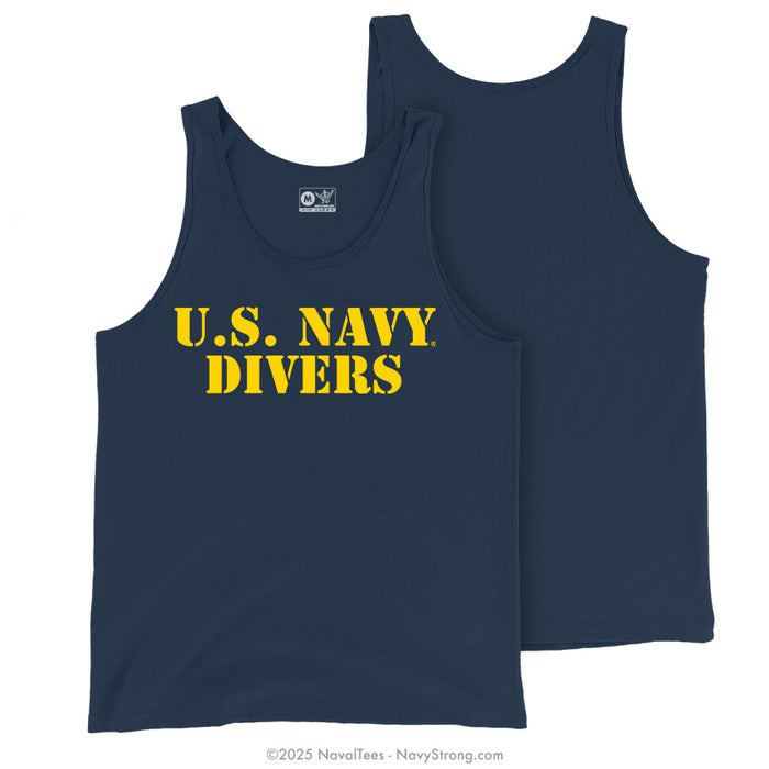 "Diver Stencil" Tank | Navy