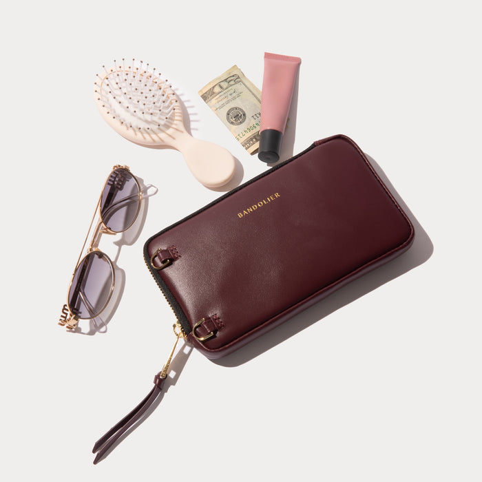Donna Pouch Set - Wine/Gold