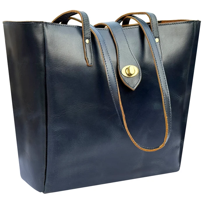 Eleanor Leather Tote Bag for Women - Classic Shoulder Handbag Purse