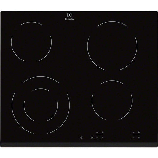 Electrolux 60cm 4 Zone Built-In Electric Hob - Black | EHF6241FOK from DID Electrical - guaranteed Irish, guaranteed quality service. (6890748084412)