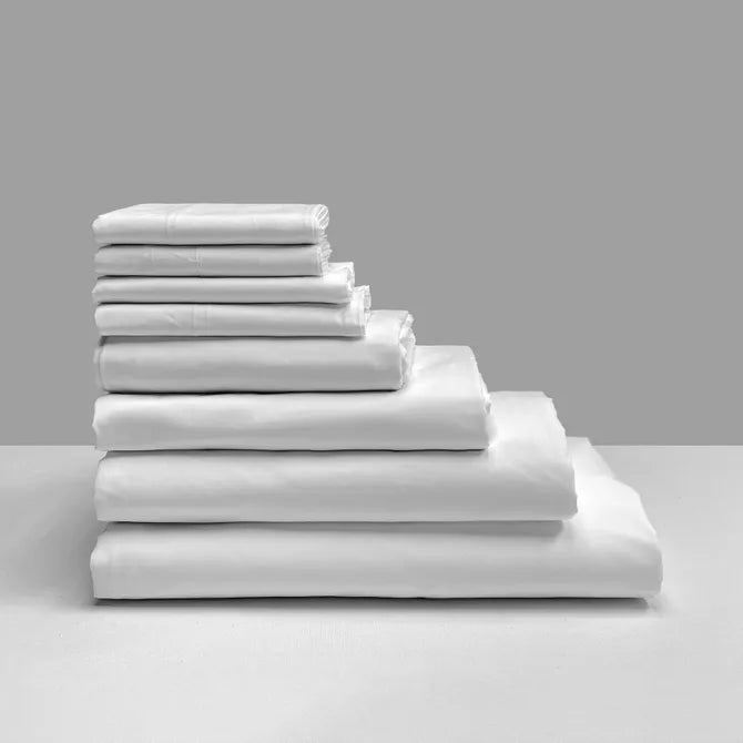 Elite Percale King Flat Sheet White