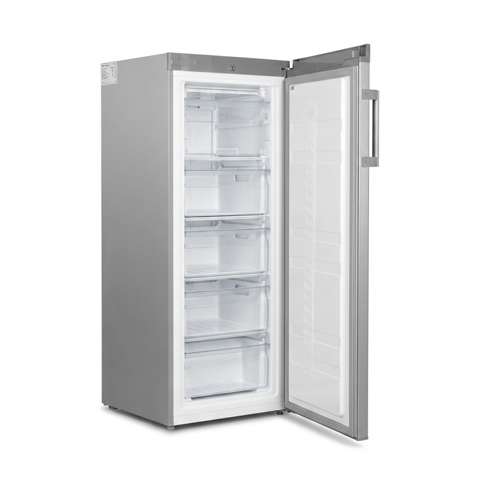 Elma Upright Freezer A+, 6 Drawers, 153Lit, Stainless Steel