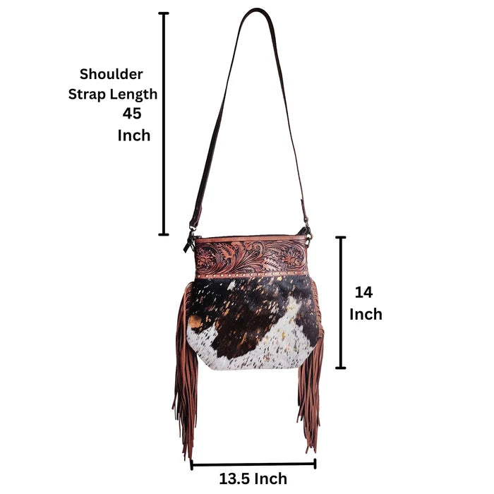Estelle Leather Crossbody Bag for Women – Western Tassel Fringe Purse