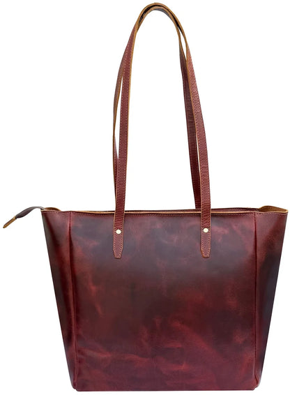 Evelyn Leather Tote Bag for Women - Shoulder Satchel Handbag