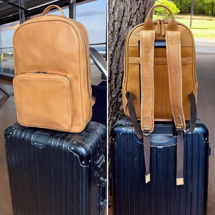 Everest Leather Laptop Backpack | Travel Commuter Rucksack