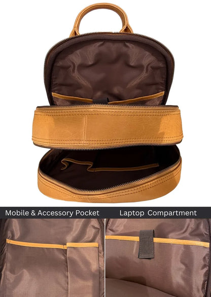 Everest Leather Laptop Backpack | Travel Commuter Rucksack