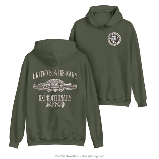 "Expeditionary Warfare" Hooded Sweatshirt | Military Green