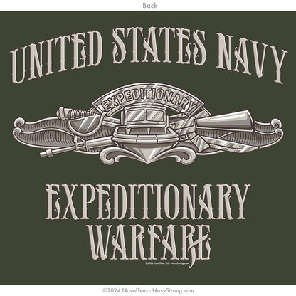 "Expeditionary Warfare" Hooded Sweatshirt | Military Green