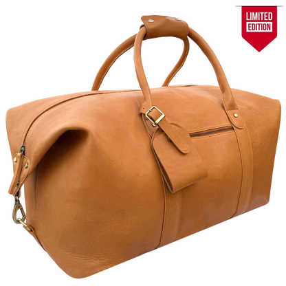 Falcon Leather Duffle Bag for Men - Weekender Overnight Bag